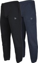 Lot de 2 pantalons de survêtement Donnay avec col - Pantalons de sport - Homme - Taille S - Noir/Marine