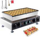 Dakta® Poffertjespan | Poffertjesmachine | 50 stuks | 1600W | Elektrisch | Grote plaat | Poffertjes maken