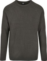 Heren - Casual - Streetwear - Urban - Nieuw - Modern - Ribbed Raglan Sweater black bird