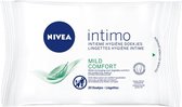 Nivea - Intimo Intieme Hygiëne Doekjes Mild Comfort - 2 x 20 stuks - Voordeelverpakking