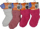 Zachte baby meisjes sokjes - 0/12 maanden - 4 kleuren - cosy kousen - ideaal kraamgeschenk