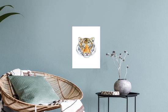 Stickers Stickers muraux - Tigre - Yeux - Tête - 20x30 cm - Feuille adhésive