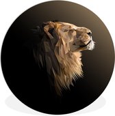Cercle mural - Cercle mural à l'intérieur - Lions - Illustration - Géométrique - ⌀ 60 cm - Décoration murale - Peintures ronds