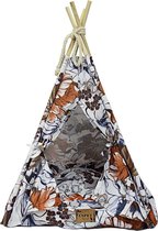 Tipi Tent Flower - Hond & Kat - 51x51x80 cm