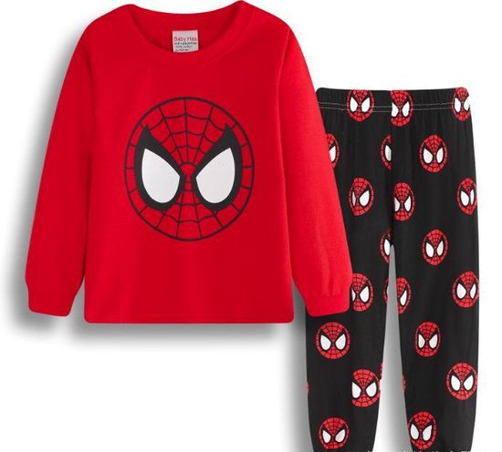 Ophef Conciërge filter Spiderman Kinder Pyjama 104 Rood/Zwart - 1 Stuk | bol.com