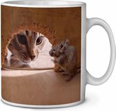 Muis en Kat Koffie-thee mok 420 Ml