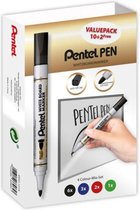 Pentel Whiteboard Marker Value Pack MW85 Zw-Rd-Bl-Gr