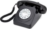 GPO 746 Retro klassieke vaste telefoon - met druktoetsen - zwart