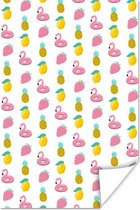 Poster Kleuren - Zomer - Patroon - 60x90 cm