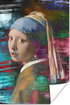 Poster Meisje met de parel - Johannes Vermeer - Kleuren - 20x30 cm