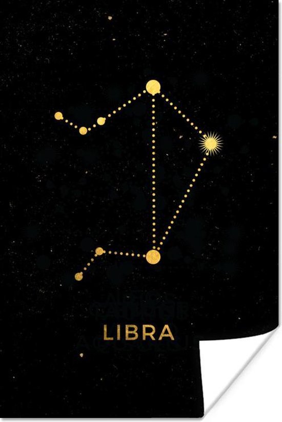Poster Zodiac signs - Weegschaal - Astrologie - 60x90 cm | bol.com