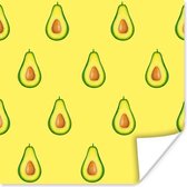 Poster Avocado - Patroon - Fruit - 30x30 cm