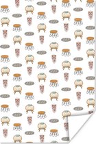 Affiche Salon - Motif - Couleurs - 80x120 cm