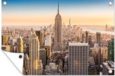 Décoration murale New York - Brouillard - Skyline - 180x120 cm - Poster jardin - Toile jardin