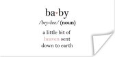Poster Spreuken - Baby - Meisjes - Quotes - Geboorte - 120x60 cm