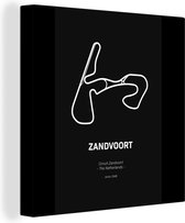 Canvas Schilderij Formula 1 - Zandvoort - Circuit - 90x90 cm - Wanddecoratie
