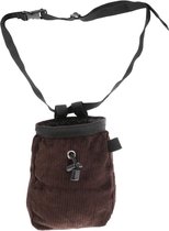 Sunrise Collective Pofzak - ultralichte Boulderpofzak Chalk bag in luxe bruin velours afwerking