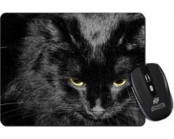 Prachtige Zwarte Kat Muismat Image