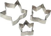 PME Ivy Leaf Stainless Steel Cutter Set of 3 - RVS metalen klimop uitsteekvormen voor taart en hobby