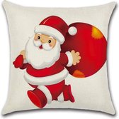 Kussenhoes Kerst - Kleine Kerstman - Kussenhoes - Kerst - 45x45 cm - Sierkussen - Polyester