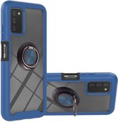 Samsung Galaxy A03s Hoesje Hybride Kickstand Back Cover Blauw