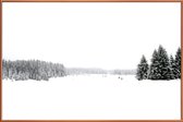 JUNIQE - Poster met kunststof lijst White White Winter -40x60 /Grijs &