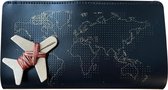 Chasing Threads Stitch Reisportemonnee om zelf te personaliseren - zwart PU | Van veganistisch leer | ca. H 20 cm x 11cm x 1.5 cm // Stitch Travel Wallet - Black PU