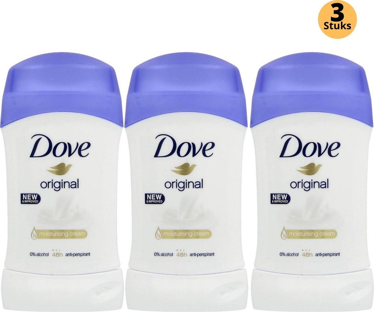 Dove Original Deodorant Stick Transpirant Stick met 0% Alcohol - Uur... | bol.com