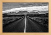 JUNIQE - Poster met houten lijst Endless -13x18 /Grijs & Zwart