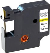 G&G-tape compatibel met Dymo D1 / 40918 / S0720730 (9 mm x 7 m) zwart op geel