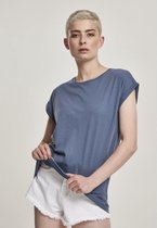 Urban Classics - Extended shoulder Dames T-shirt - L - Blauw