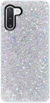 - ADEL Premium Siliconen Back Cover Softcase Hoesje Geschikt voor Samsung Galaxy Note 10 Plus - Bling Bling Glitter Zilver