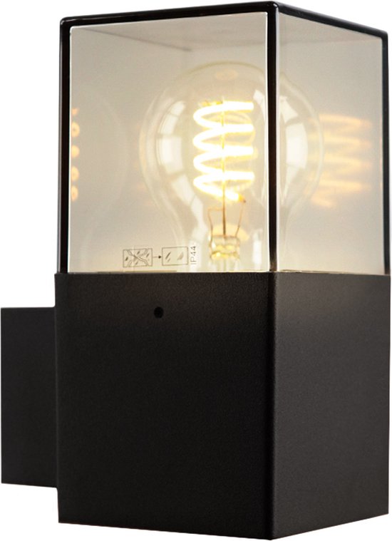 Olucia Sanel - Buiten wandlamp - Zwart - E27