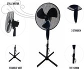 GLB - Ventilator staand - Statief ventilator - Waaier - Zwarte ventilator staand - 40CM