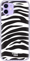 HappyCase iPhone 12 / 12 Pro Hoesje Flexibel TPU Zebra Print
