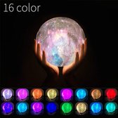 3D moon lamp | 16 dimbare LED kleuren en Afstandsbediening | Galaxy lamp 15 cm | led nachtlampje kinderen | Lamp Kinderkamer | Moon Light