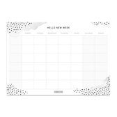 Fabrikten Weekplanner - Waterverf - Grijs - Engels - A4
