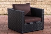 Tuinstoel - Fauteuil - Rotan - Zwart