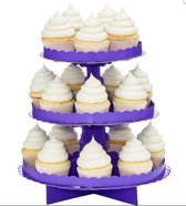 Cupcake etagere paars