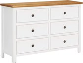 Ladekast 105x33,5x73 cm massief eikenhout
