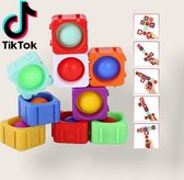 8 Stuks Grote Simple Dimple - Fidget toy - Popit - spel - puzzel - Speelgoed - Diy Bouwstenen - Gezien op Tiktok.