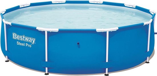 Bestway Steel Pro Frame Pool Zonder Pomp Rond 305x76cm Zwembad Blauw