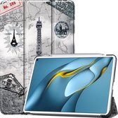 Huawei MatePad Pro 10.8 (2021) Hoes - Tri-Fold Book Case - Eiffeltoren