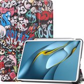 Huawei MatePad Pro 10.8 (2021) Hoes - Tri-Fold Book Case - Graffiti
