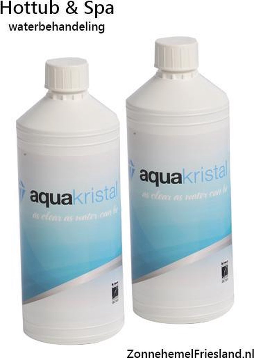 Waterbehandeling Navulling Hottub & Spa. Aqua Kristal (2x 1L). Milieuvriendelijk.