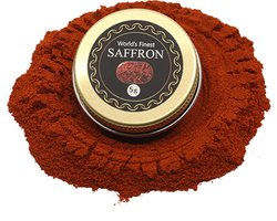 Saffraanpoeder 5 Gram + Maatlepel | Gemalen Klasse I Super Negin Saffraan Poeder