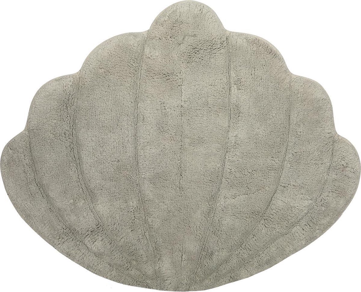 Thats mine vloerkleed schelp licht grijs - Large - 96 x 110 cm - 100% Bio katoen