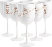 Moët & Chandon Ice - 6 stuks Champagne Glazen (Wit) - Acryl