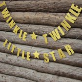 Gouden letterslinger Twinkle Twinkle Little Star - slinger - banner - kinderkamer
