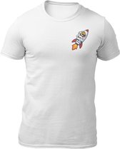 Wallstreetbets Rocket - GME - AMC - To The Moon -- Heren T-Shirt -Nauwsluitend - Katoen - Ronde Hals